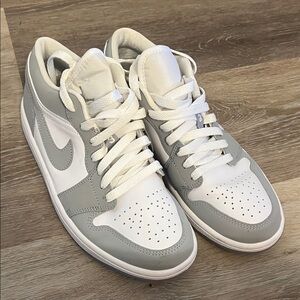 Air Jordan White & Light Gray Low-Top Sneakers